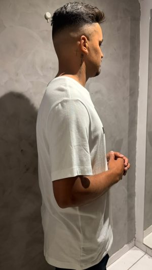 Nike Camiseta Just Do It Branca e Ptreto
