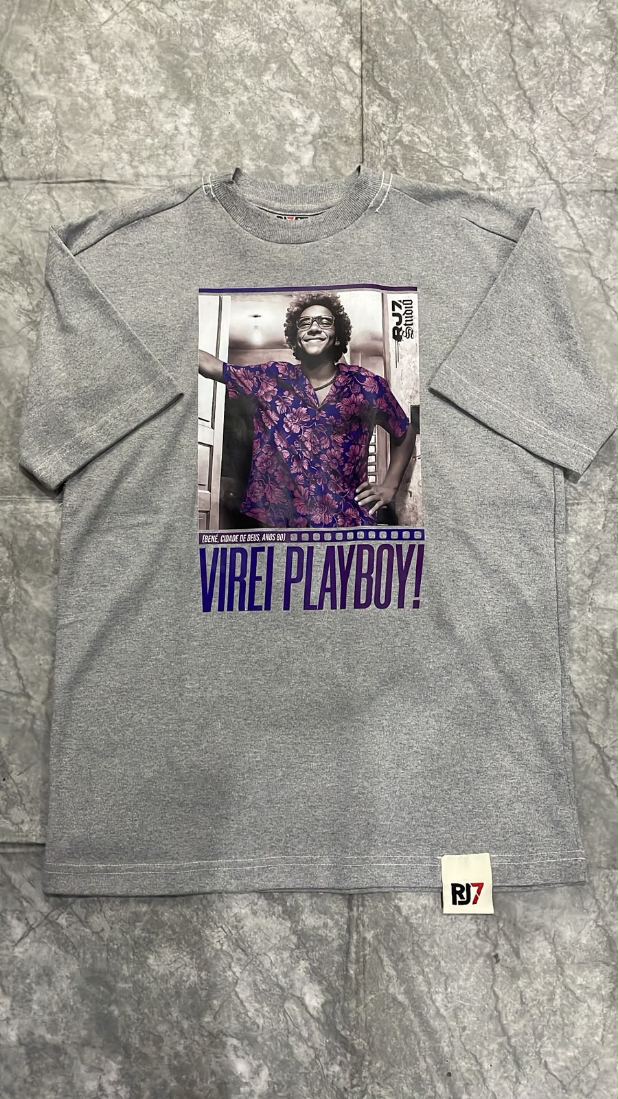 Camiseta RJ7 Virei Playboy – Bené Cidade de Deus