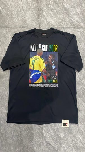 Camiseta RJ7 World Cup 2002 – Ronaldo Fenômeno & Pelé Preta